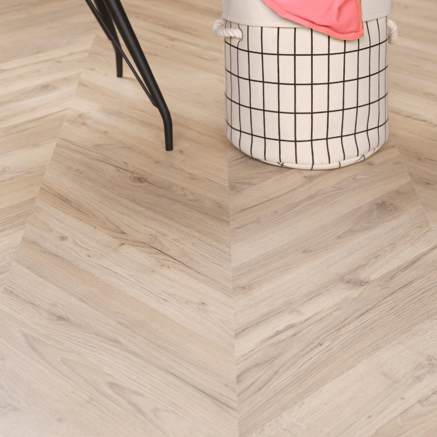 Hongaarse punt laminaat beige bruin