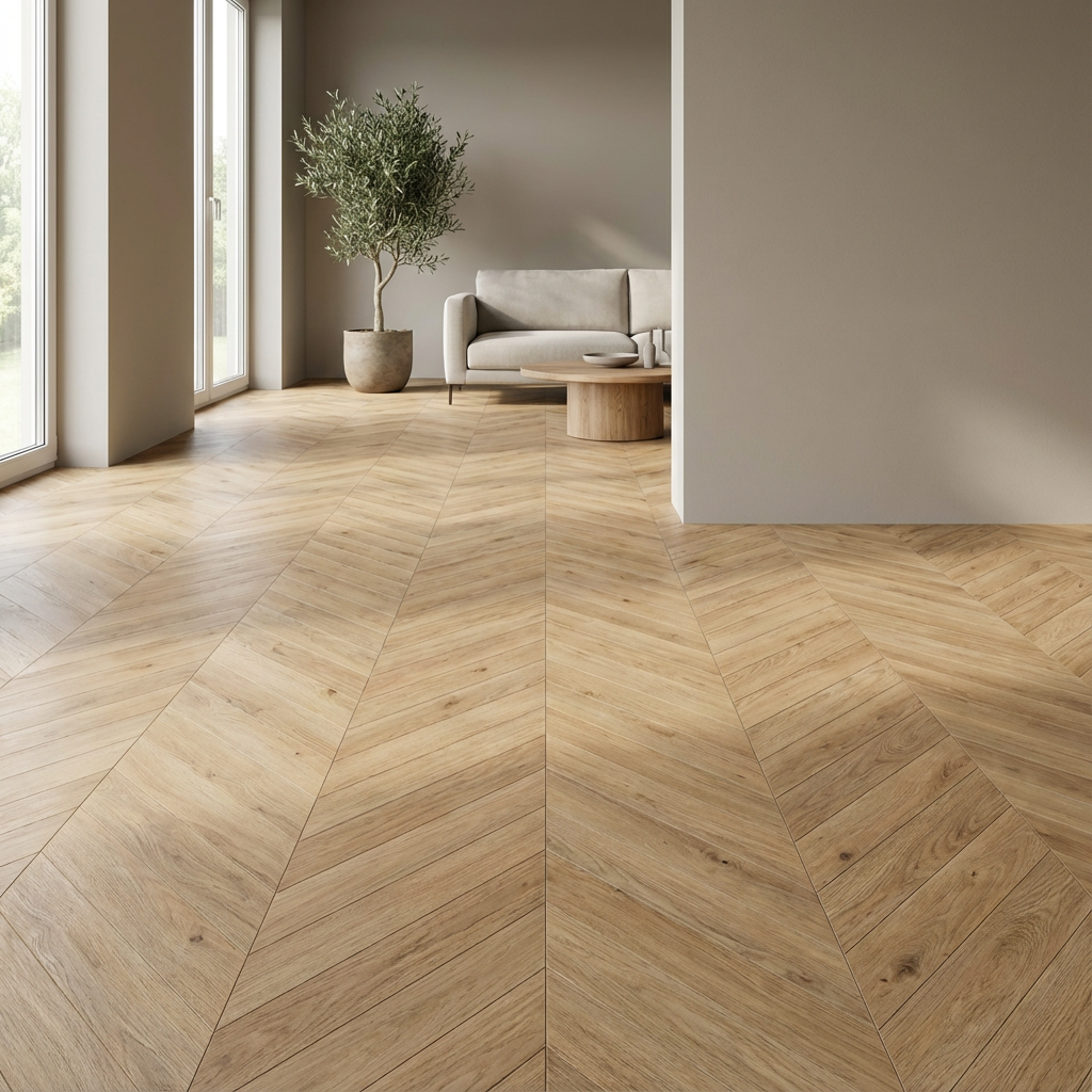 Donker beige laminaat hongaarse punt
