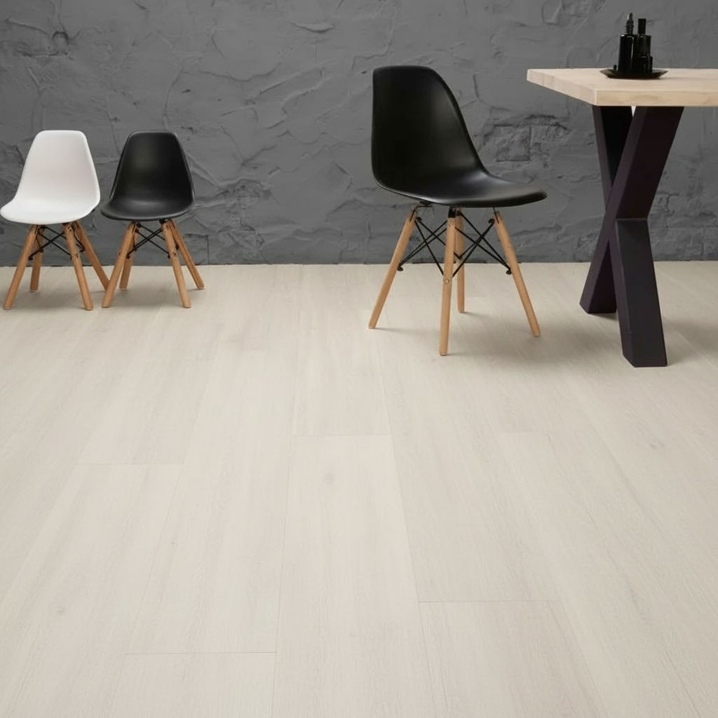 Glanzend witte PVC-vloer