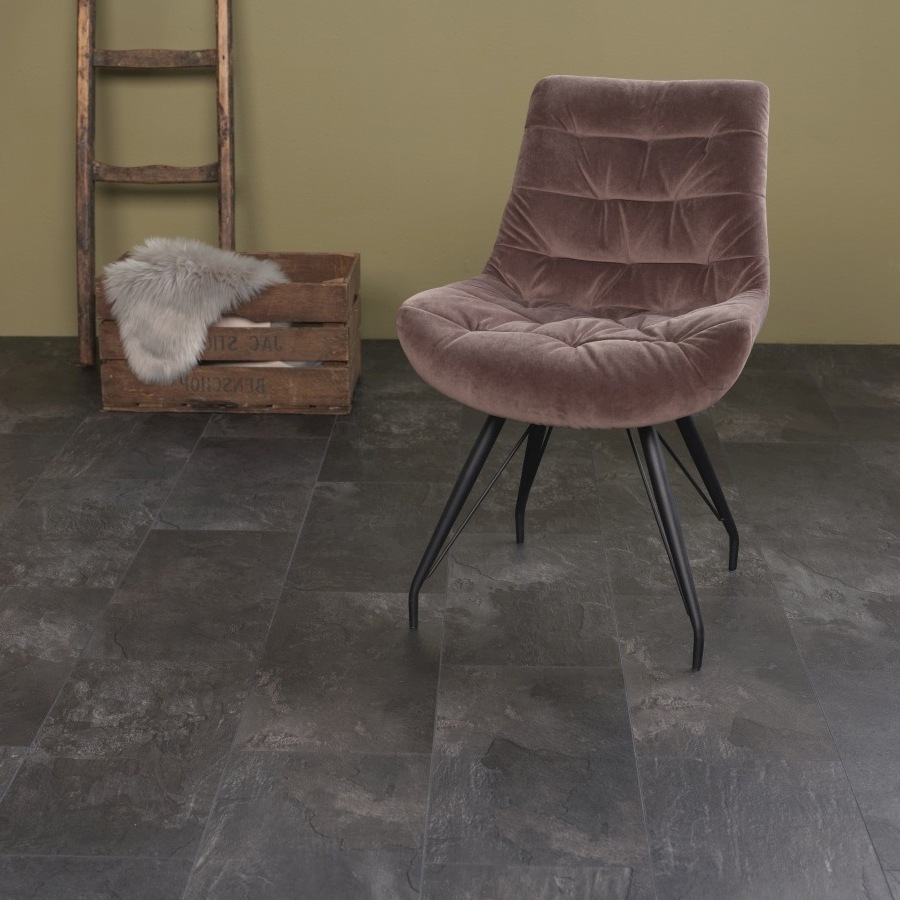 Zwart tegel PVC