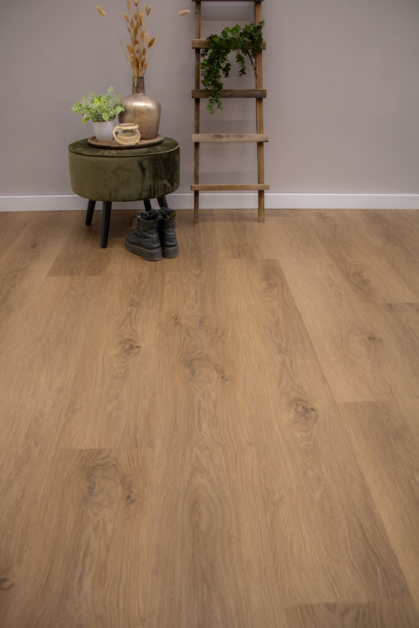 Donker eikenhouten plak-PVC