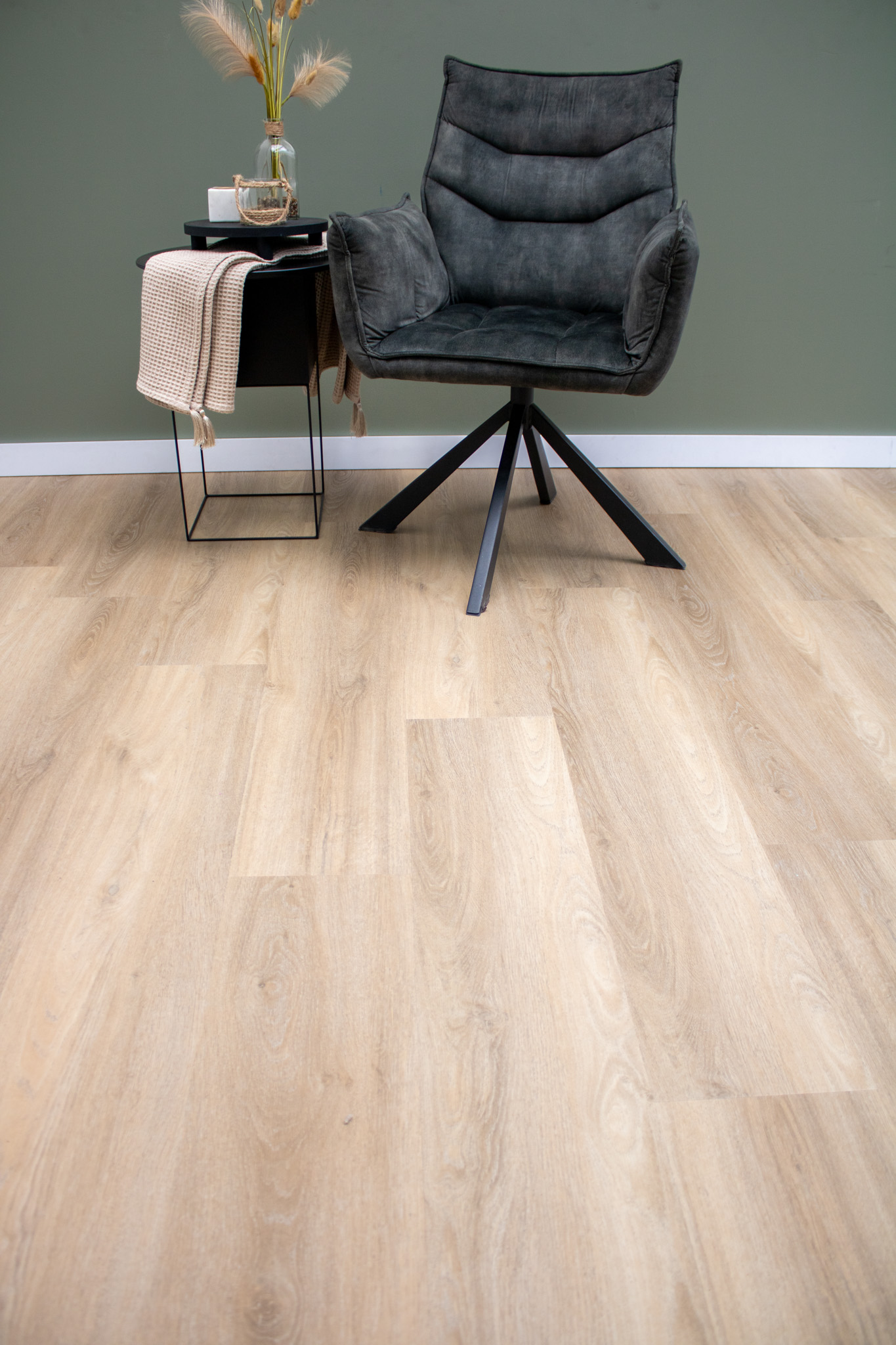 Licht eikenhouten plak-PVC