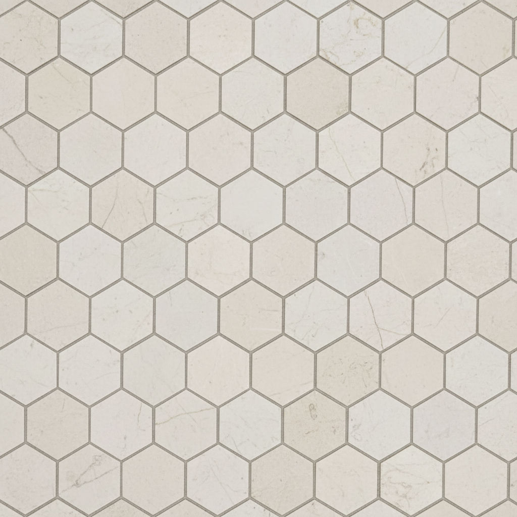 Hexagon witte wandtegels